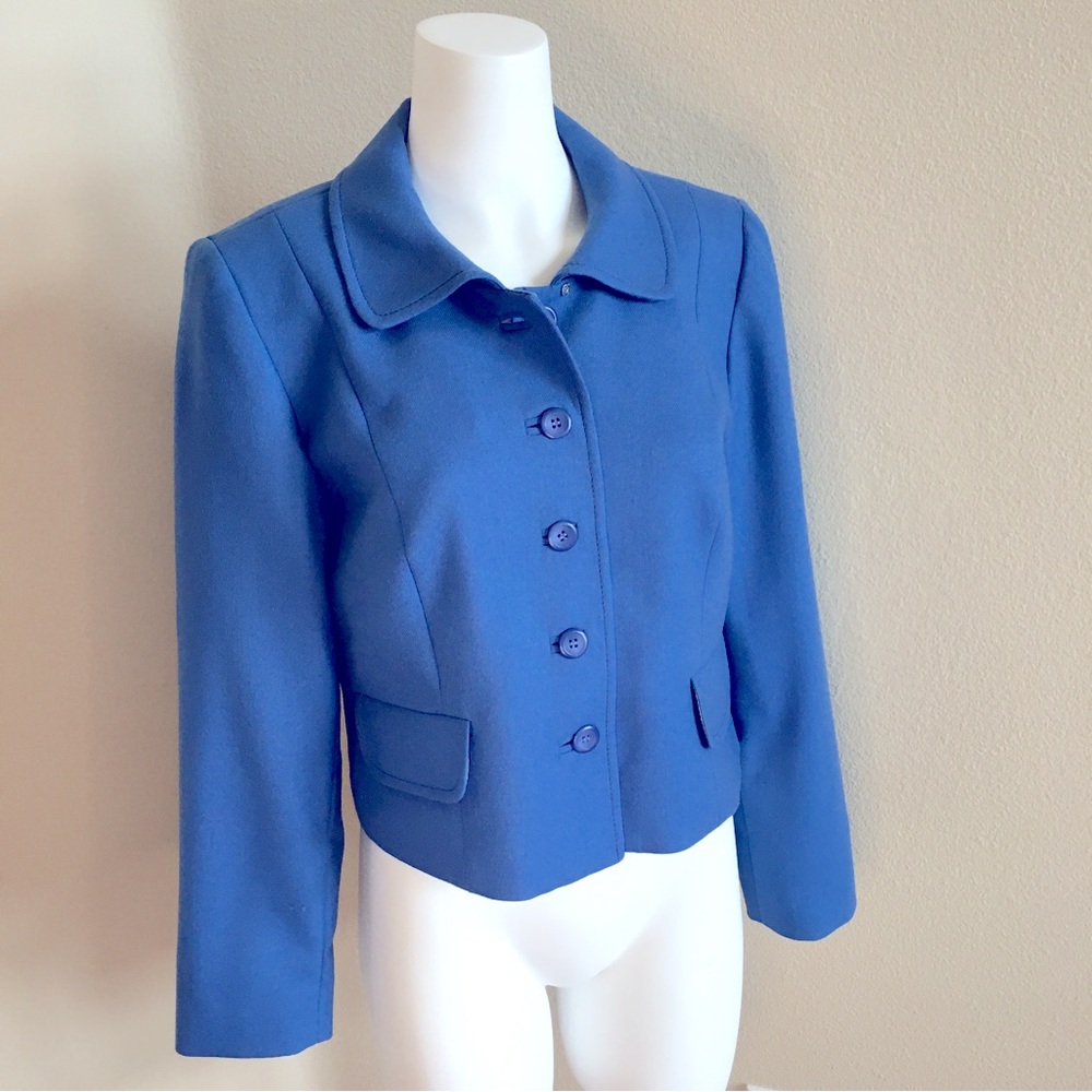 Pendleton Wool Cropped Jacket 16 P Periwinkle Blu… - image 5